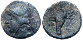 Parthian Kingdom. Artabanos I (Arsakes II). Æ Dichalkon (3.66 g), 211-185 BC. VF