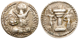 Sasanian Kingdom. Shapur I. Silver Obol (0.71 g), AD 240-272. EF