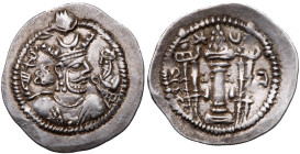 Sasanian Kingdom. Zamasp. Silver Drachm (4.05 g), AD 497-499. VF