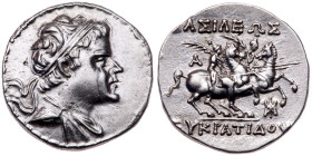 Baktrian Kingdom. Eukratides I. Silver Drachm (4.18 g), ca. 171-145 BC. AU