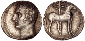 Iberia, Punic issues. Silver Shekel (7.29 g), ca. 237-209 BC. VF