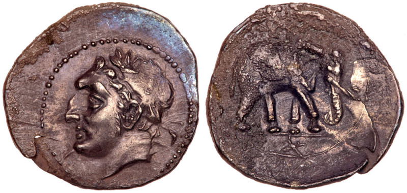 Zeugitania, Carthage. Silver 1/2 Shekel (3.23 g), ca. 220-205 BC. Second Punic W...