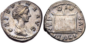 Crispina. Silver Denarius (3.24 g), Augusta, AD 178-182. VF