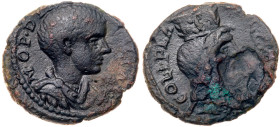 Diadumenian. Æ (6.38 g), as Caesar, AD 217-218. AEF