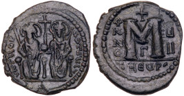 Justin II. Æ Follis (14.13 g), 565-578. EF