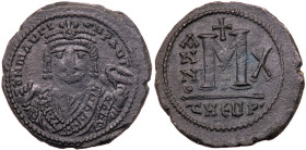 Maurice Tiberius. Æ Follis (12.80 g), 582-602. EF