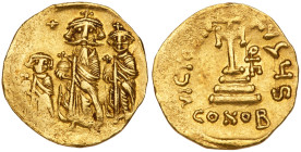 Heraclius. Gold Solidus (4.37 g), 610-641. VF