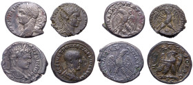 4-piece lot of Roman Provincial Syrian Tetradrachms