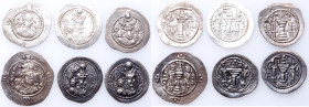 5-piece lot of Sasanian Silver Drachms