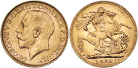 Australia. Sovereign, 1920-P (Perth). BU