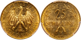 Austria. 25 Schilling, 1929. PCGS MS62