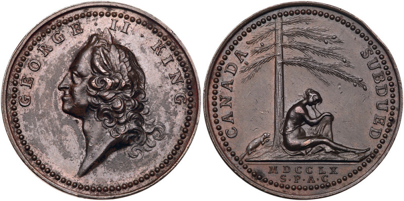 Canada. Copper Medal, 1760. Betts-430; Eimer-680; MI ii, 711/447. 39 mm, by John...