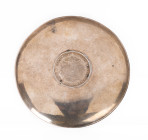 China. Silver Dish with Kwang-Tung 20 Cents, ND (1890-1908) at Base. EF
