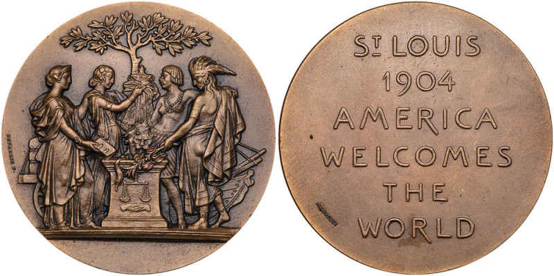 France. St. Louis Worlds Fair Bronze Medal, 1904. 50 mm, Struck in Paris. by De ...