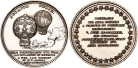 France. First Manned Balloon Flight Medal, 1976. NGC MS63