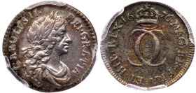 Great Britain. 2 Pence, 1676. PCGS AU58