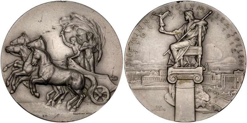 Sweden. Olympic Games Stockholm White Medal Participants Medal, 1912. GV.66.2. 5...