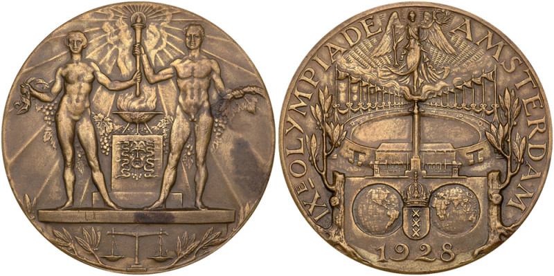 Netherlands. Olympic Games Amsterdam Bronze Participation Medal, 1928. Winter-60...