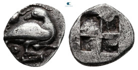 Macedon. Eion circa 480-470 BC. Diobol AR