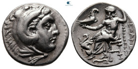 Kings of Macedon. Teos. Alexander III "the Great" 336-323 BC. Posthumous issue struck under Menander or Kleitos, circa 323-319 BC. Drachm AR