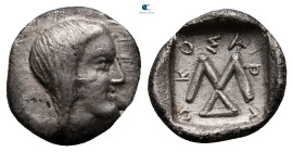 Kings of Thrace. Saratokos 444-424 BC. Obol AR