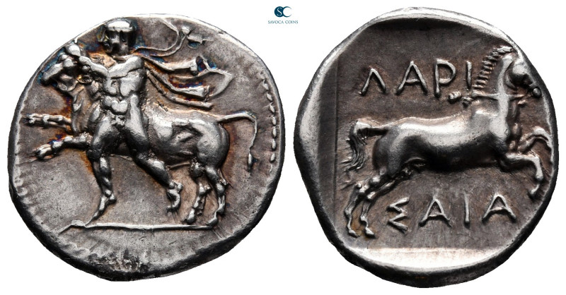 Thessaly. Larissa circa 400-360 BC. 
Drachm AR

20 mm, 6,04 g

Thessalos, w...