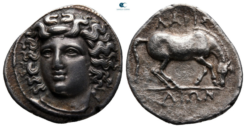 Thessaly. Larissa circa 356-320 BC. 
Drachm AR

20 mm, 5,85 g

Facing head ...