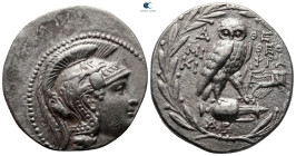 Attica. Athens circa 165-142 BC. Miki(on) and Theophra(stos), magistrates. Tetradrachm AR. New Style Coinage