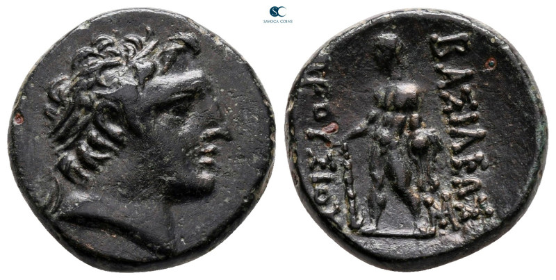 Kings of Bithynia. Prusias II Cynegos 182-149 BC. 
Bronze Æ

18 mm, 4,00 g
...
