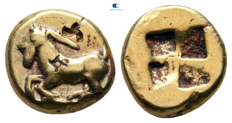 Mysia. Kyzikos circa 550-450 BC. 
Sixth Stater or Hekte EL

11 mm, 2,65 g

...