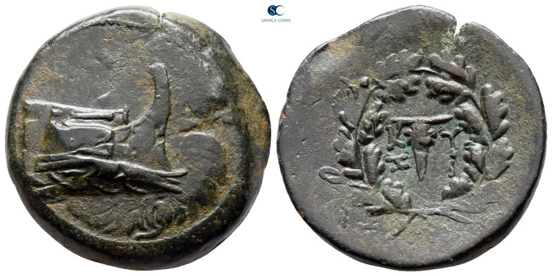 Mysia. Kyzikos circa 300-200 BC. 
Bronze Æ

27 mm, 16,67 g

Prow to right /...