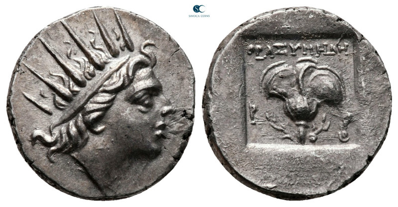 Islands off Caria. Rhodos circa 88-84 BC. ΘΡΑΣΥΜΗΔΗΣ (Thrasymedes), magistrate
...