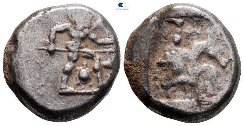 Pamphylia. Aspendos circa 465-430 BC. 
Stater AR

21 mm, 10,83 g

Warrior a...