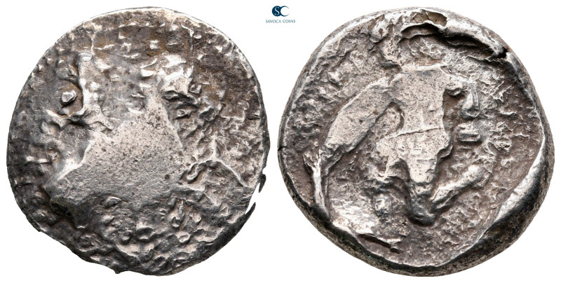 Cilicia. Tarsos circa 410-385 BC. 
Stater AR

21 mm, 10,56 g

Satrap, weari...
