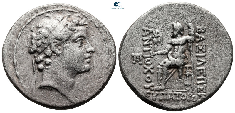 Seleukid Kingdom. Antioch on the Orontes. Antiochos V Eupator 164-162 BC. 
Tetr...