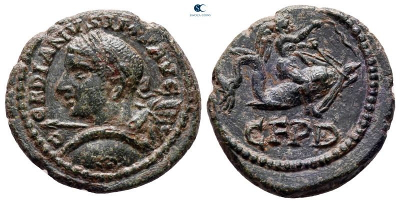 Thrace. Deultum. Gordian III AD 238-244. 
Bronze Æ

20 mm, 3,87 g

GORDIANV...