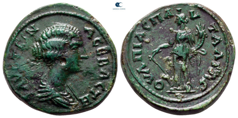 Thrace. Pautalia. Faustina II AD 147-175. 
Bronze Æ

22 mm, 6,76 g

ΦAVCTEI...