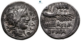 Q. Curtius and M. Sergius Silus 116-115 BC. Rome. Denarius AR
