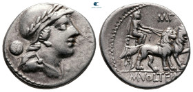 M. Volteius M. f 75 BC. Rome. Denarius AR