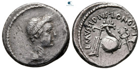 Julius Caesar 49-48 BC. struck under the moneyer L. Mussidius Longus. Rome. Denarius AR