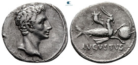 Augustus 27 BC-AD 14. Colonia Patricia. Denarius AR