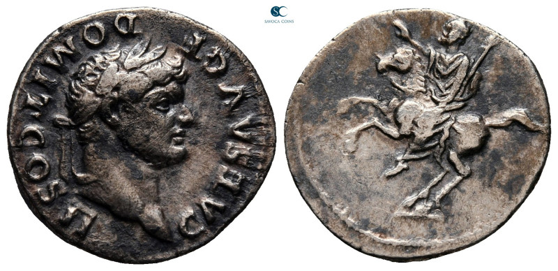 Domitian as Caesar AD 69-81. Rome
Denarius AR

19 mm, 3,25 g

CAES AVG F DO...