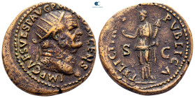 Vespasian AD 69-79. Rome. Dupondius Æ
