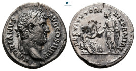 Hadrian AD 117-138. "Travel series" issue ("Provinces cycle") – Restitutor type. Rome. Denarius AR