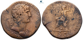 Hadrian AD 117-138. Rome. Sestertius Æ