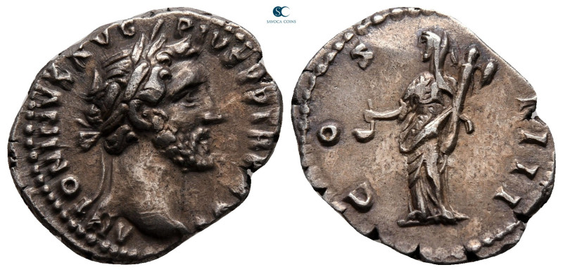 Antoninus Pius AD 138-161. Rome
Denarius AR

19 mm, 3,10 g

ANTONINVS AVG P...