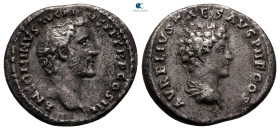 Antoninus Pius with Marcus Aurelius, as Caesar AD 138-161. Rome. Denarius AR