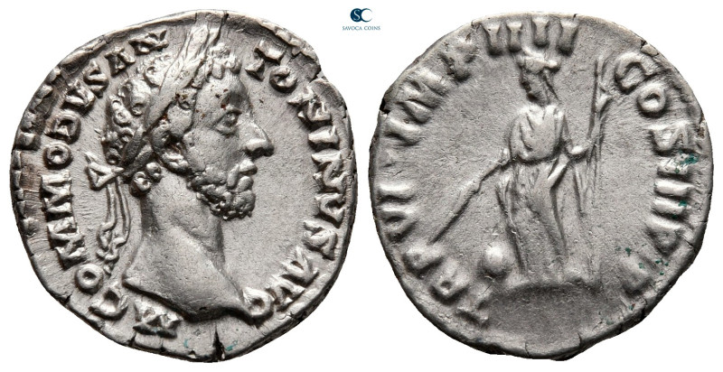 Commodus AD 177-192. Rome
Denarius AR

18 mm, 3,43 g

M COMMODVS ANTONINVS ...