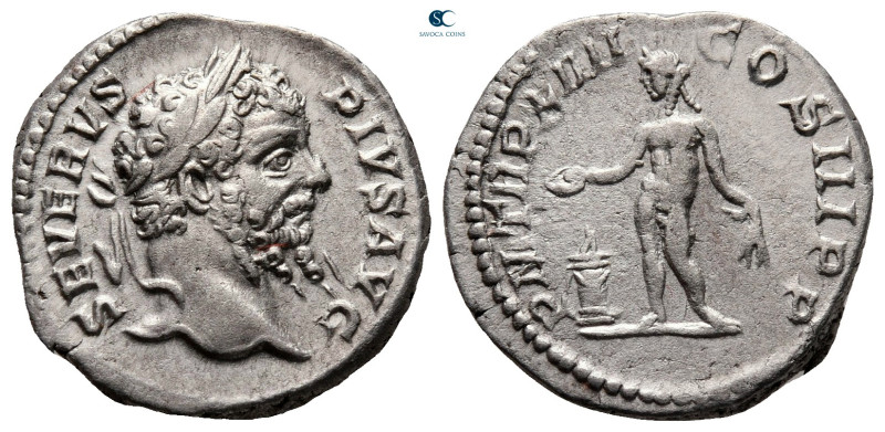 Septimius Severus AD 193-211. Rome
Denarius AR

18 mm, 3,18 g

SEVERVS PIVS...