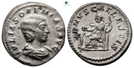 Julia Soaemias. Augusta AD 218-222. Rome. Denarius AR